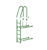 Комплект лестница фасадная BORGE (верхняя секция), 1,8м, зелёный мох (RAL 6005)