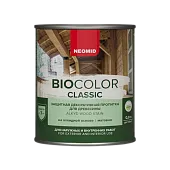 Защитная декоративная пропитка для древесины NEOMID BiO COLOR Classic Бесцветный 0,9 л