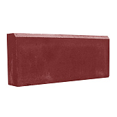 Камень бетонный бортовой БР 100.20.8 красный 1000х200х80