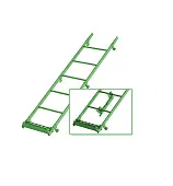 Комплект лестница кровельная BORGE 0,445х1,8м, зеленый мох (RAL 6005)