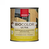 Защитный декоративный состав для древесины NEOMID BiO COLOR Ultra Бесцветный 0,9 л
