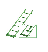 Комплект лестница кровельная BORGE 1,8м, зеленый мох (RAL 6005)